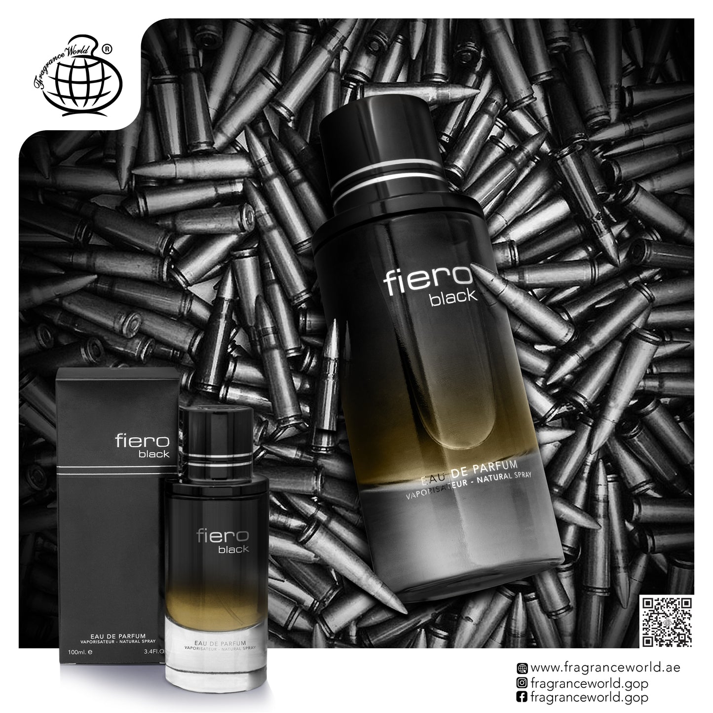 Fragrance World Fiero Black Eau de Parfum 100ml For Mens