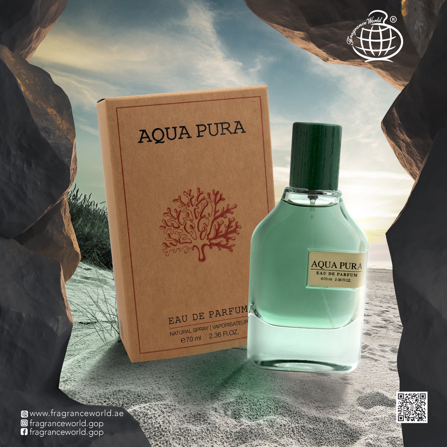 Fragrance World Aqua Pura Eau De Parfum 70ml for Men & Women