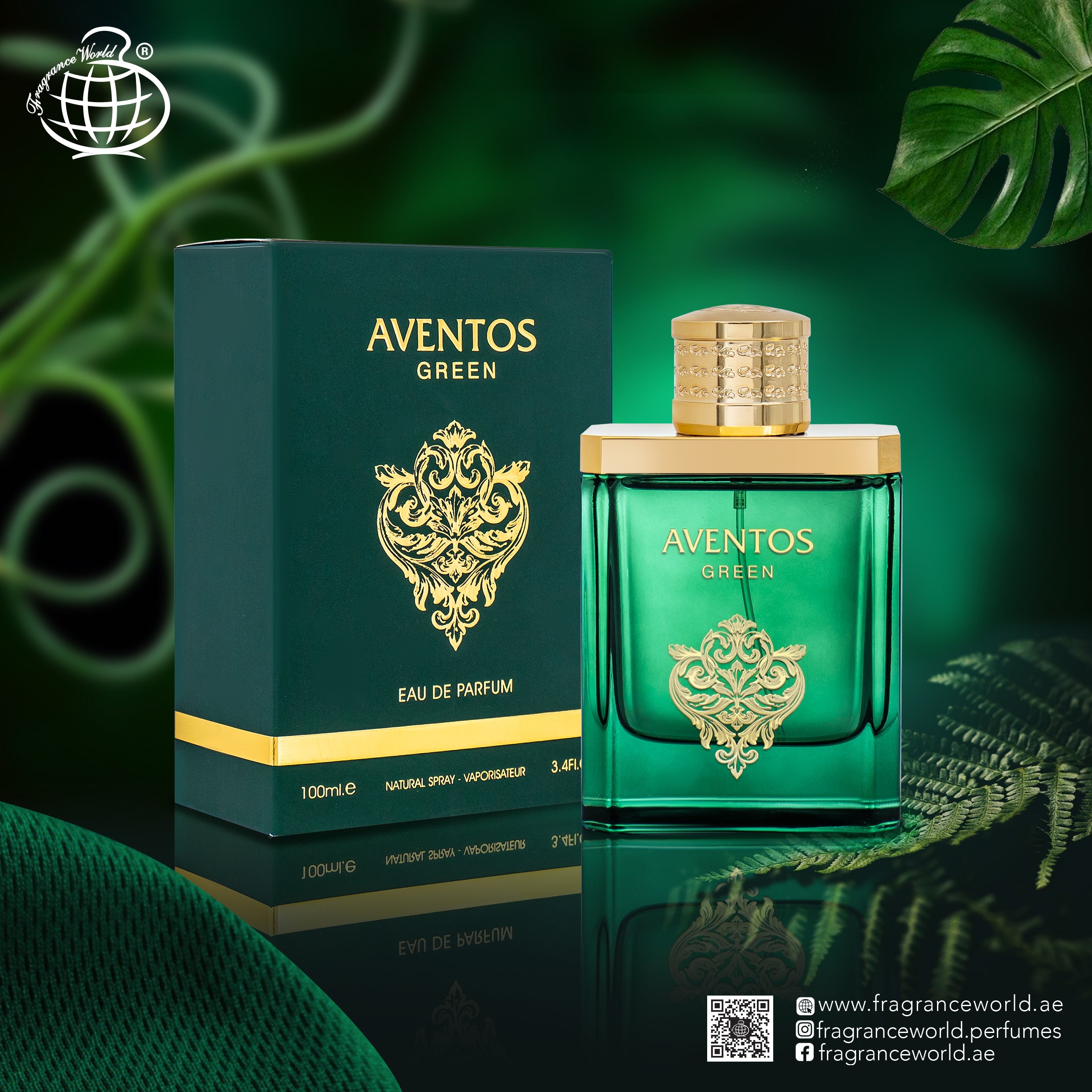 Fragrance World Aventos Green Edp 100ml for Men